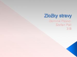 Zloky stravy Dominik Pastier tefan Pll 3 B