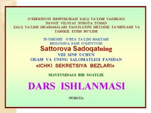 Ichki sekretsiya bezlari test Ichki sekretsiya bezlari test