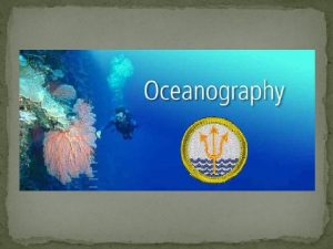 Four main branches of oceanography