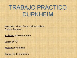 Teoria social de durkheim