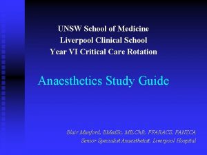 UNSW School of Medicine Liverpool Clinical School Year