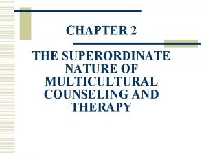 Tripartite model multicultural counseling
