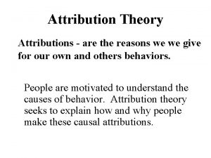 Dispositional attribution vs situational attribution