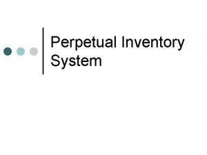 Perpetual inventory system sales returns