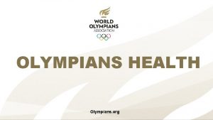 OLYMPIANS HEALTH Olympians org There are 100 000