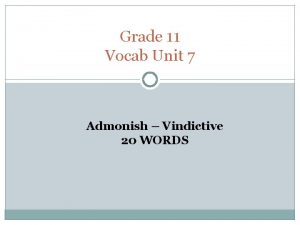 Grade 11 vocabulary
