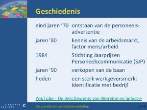 Geschiedenis eind jaren 70 ontstaan van de personeelsadvertentie