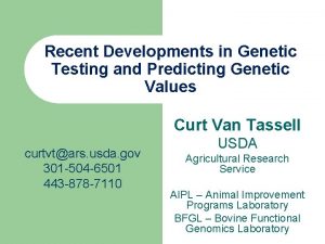 Recent Developments in Genetic Testing and Predicting Genetic