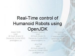 RealTime control of Humanoid Robots using Open JDK