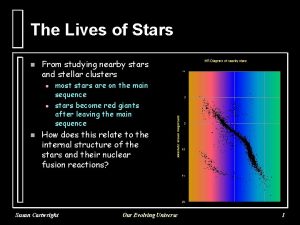 The Lives of Stars n From studying nearby