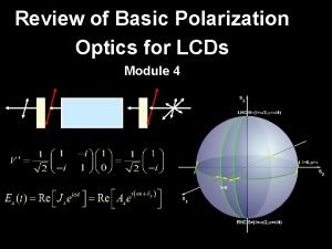 Review of Basic Polarization Optics for LCDs Module