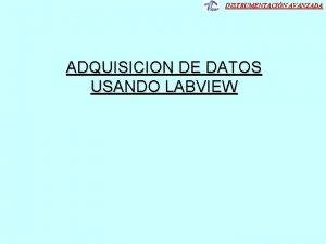 Adquisicion de datos labview