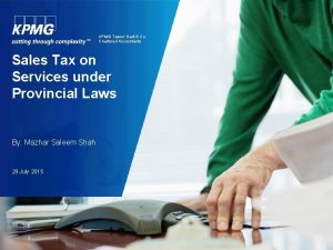 KPMG Taseer Hadi Co Chartered Accountants Sales Tax