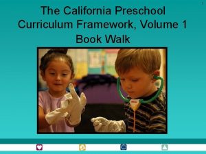 California preschool curriculum framework volume 1