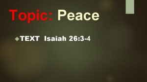 Isaiah 26 3 4