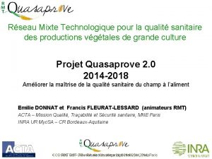 Rseau Mixte Technologique pour la qualit sanitaire des