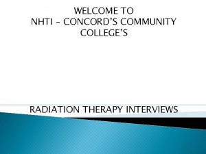 Nhti radiation therapy