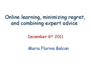 Online learning regret Online learning regret