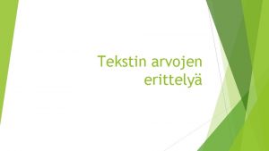 Tekstin erittely