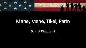 Mene Tikel Parin Daniel Chapter 5 Those who