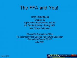 What are the official ffa colors? *