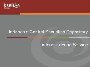 Indonesia central securities depository