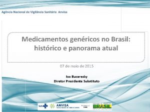 Medicamentos genricos no Brasil histrico e panorama atual