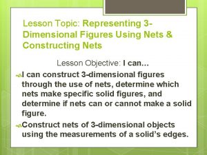 Represent solid figures using nets