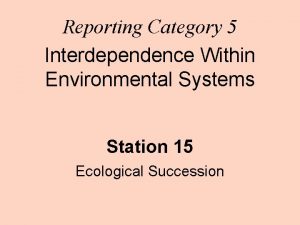 Category 5 interdependence within environmental systems