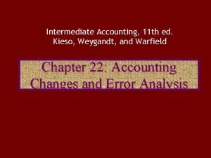 Intermediate Accounting 11 th ed Kieso Weygandt and