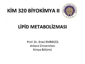 KM 320 BYOKMYA II LPD METABOLZMASI Prof Dr