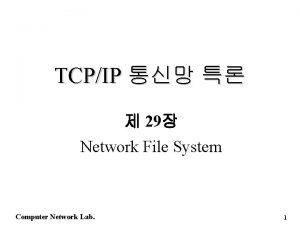 TCPIP 29 Network File System Computer Network Lab