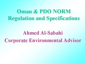 Pdo specifications Pdo specifications