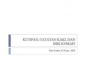 Penulisan footnote buku Penulisan footnote buku