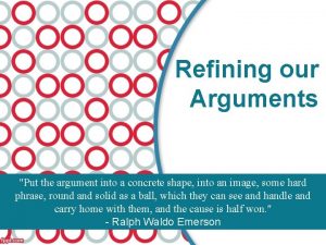 Refine argument