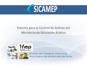 Sistema para el Control de Activos del Ministerio