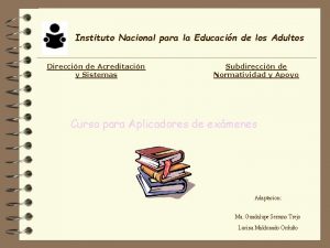 Instituto Nacional para la Educacin de los Adultos