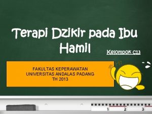 Terapi Dzikir pada Ibu Hamil Kelompok c 13