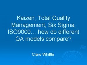 Total quality management kaizen