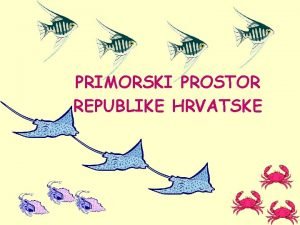 PRIMORSKI PROSTOR REPUBLIKE HRVATSKE Hrvatska se nalazi u