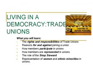 Trade union organisation