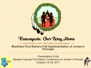 Manitoba First Nations Full Implementation of Jordans Principle