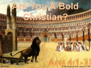 Are You A Bold Christian Don Mc Clain