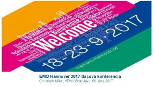 EMO Hannover 2017 tlaov konferencia Christoph Miller VDW