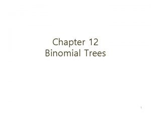 Chapter 12 Binomial Trees 1 A Simple Binomial