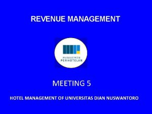 Contoh revenue management
