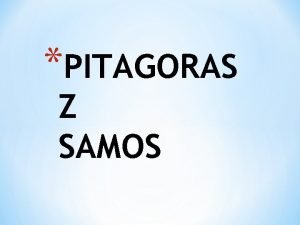 Pitagoras z samos