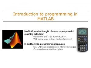 Matlab graphing calculator