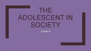 Importance of adolescence