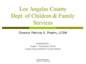 Child welfare services